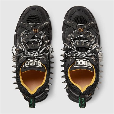 gucci shoes spikes|gucci shoes flashtrek.